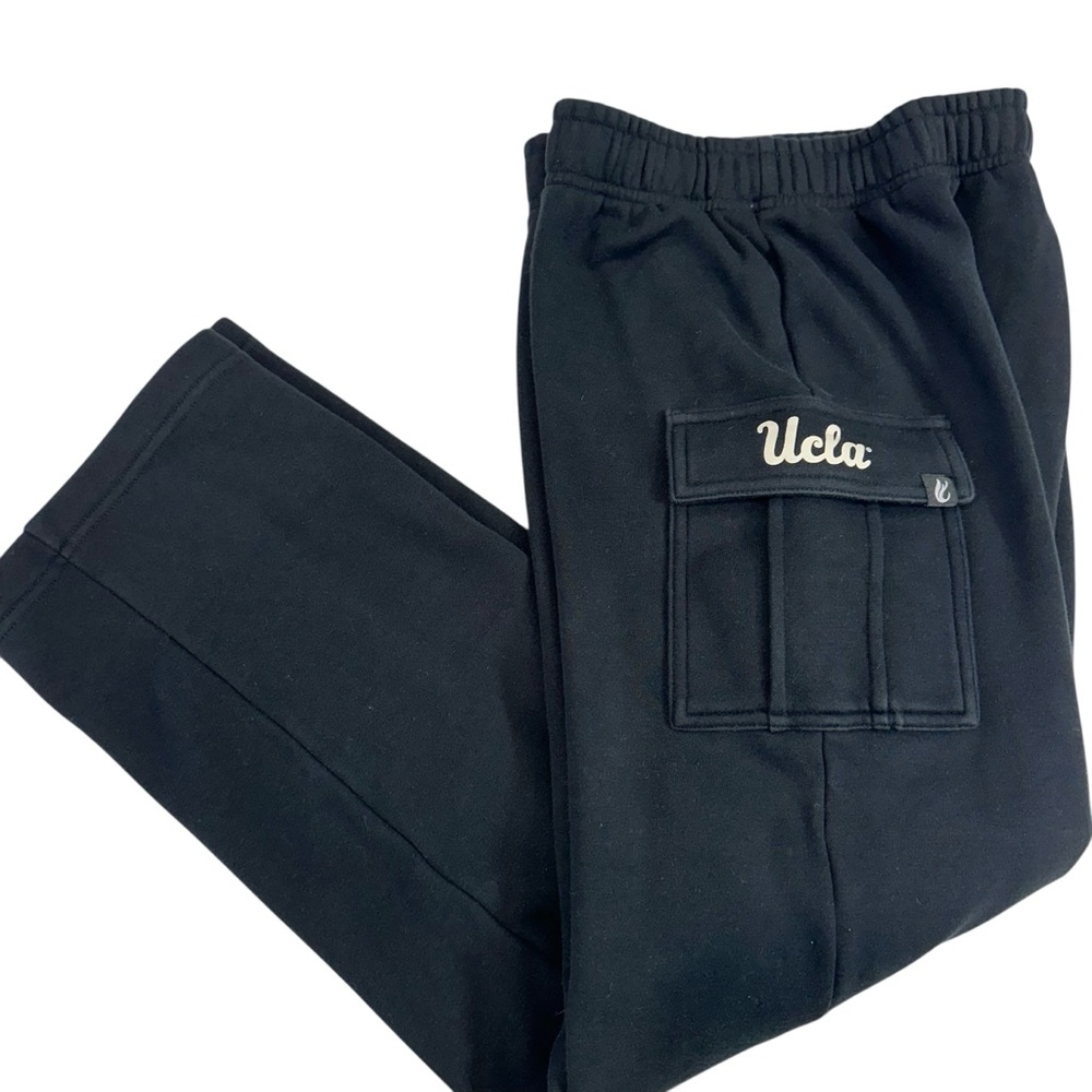 UCLA Wide Leg Cargo‎ Collegiate Sweatpants Small Black